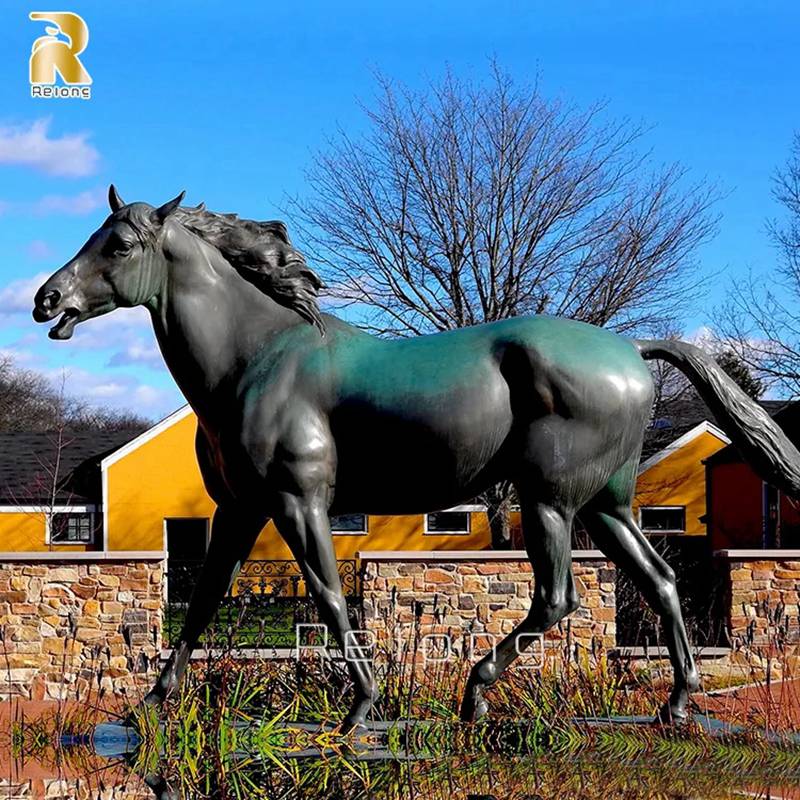 life size bronze horse sculpture