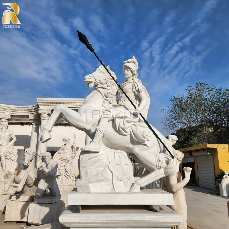 marble horse sculpture