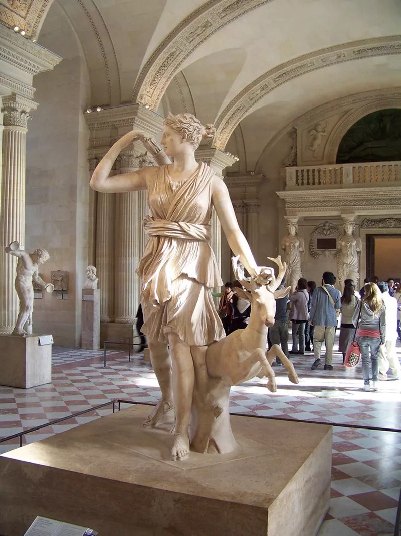 Artemis marble statue