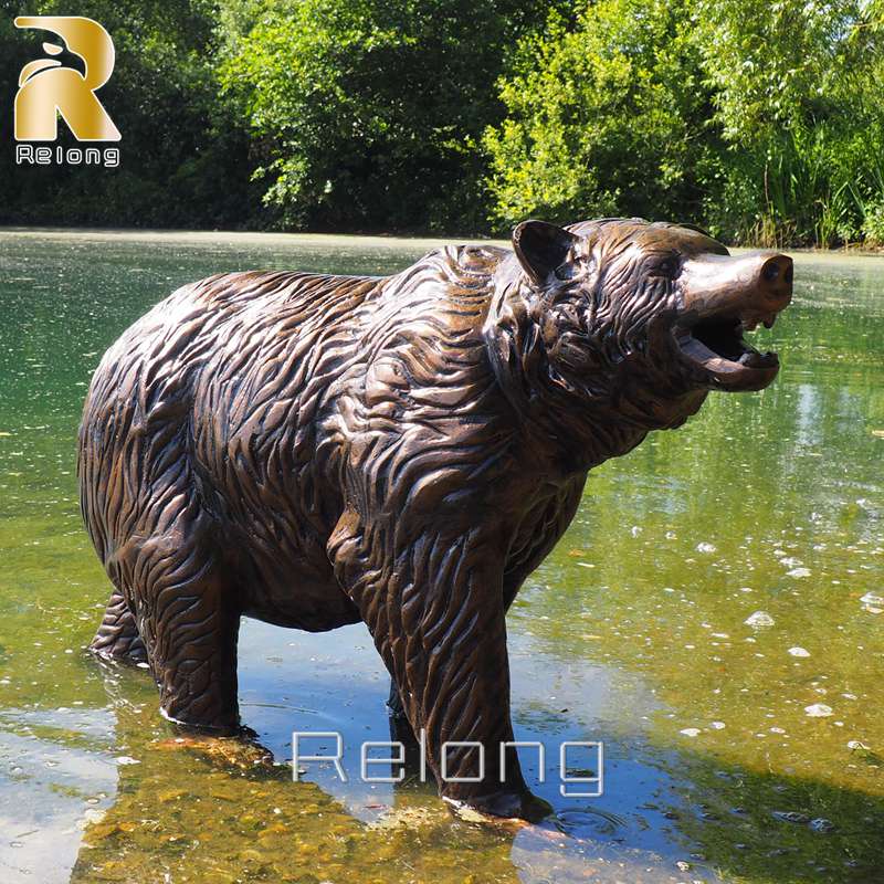 bronze bear statues