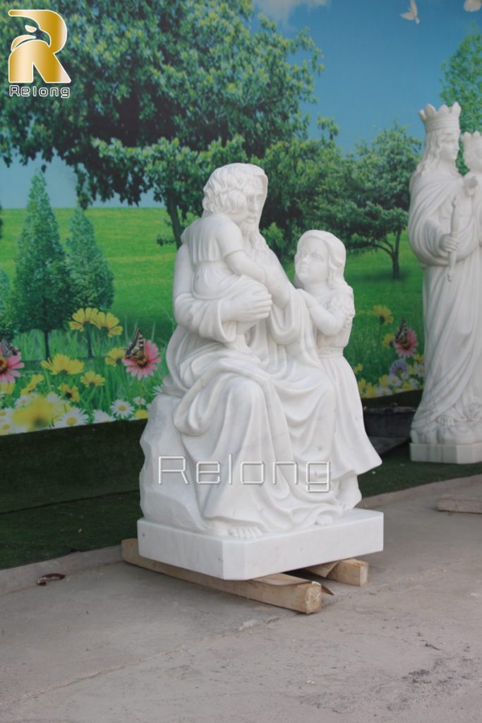 finished religious marble statue