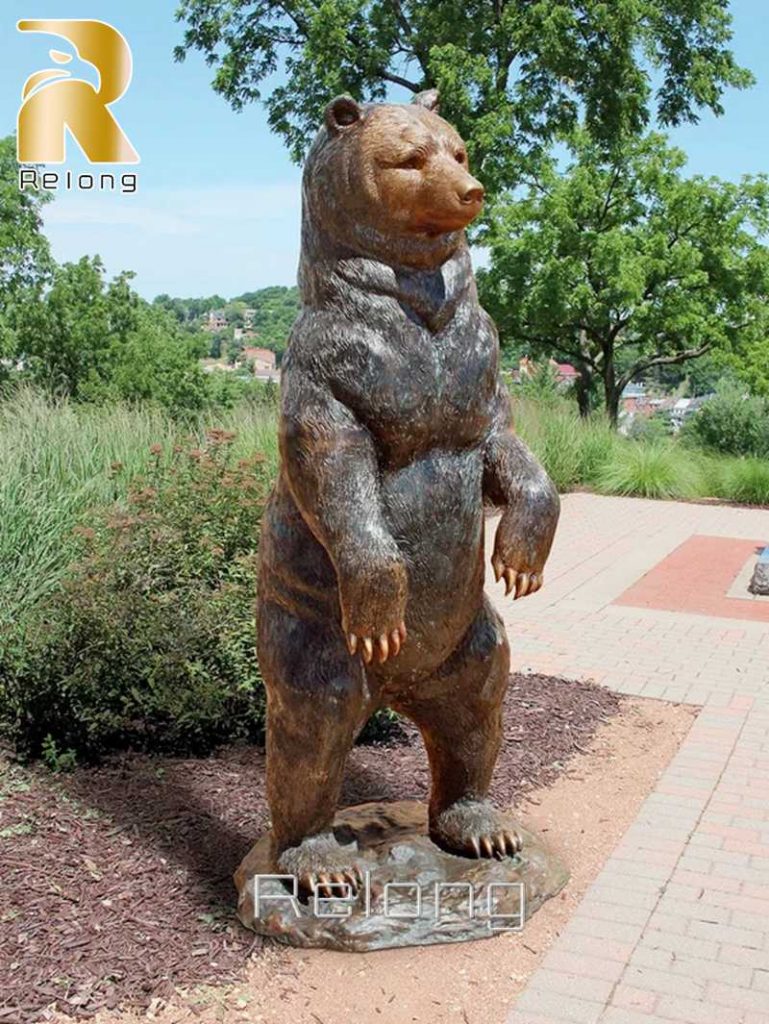 life size bronze bear statue