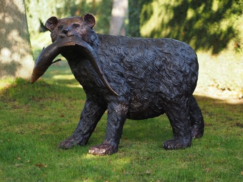 life size bronze bear statue