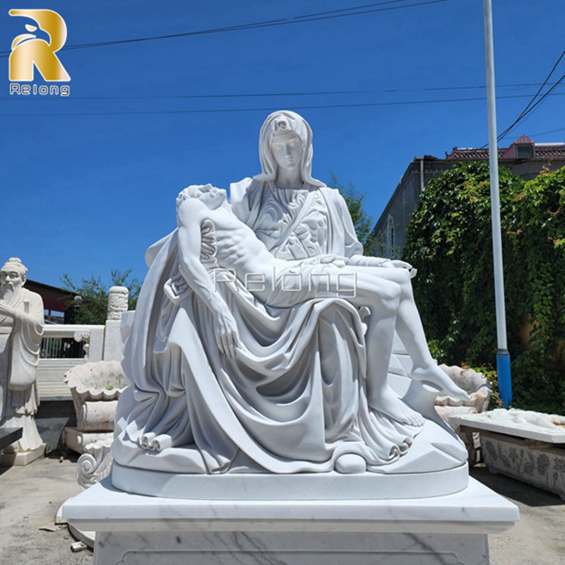 marble religious pieta statue