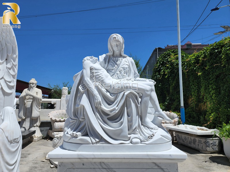 marble religious pieta statue