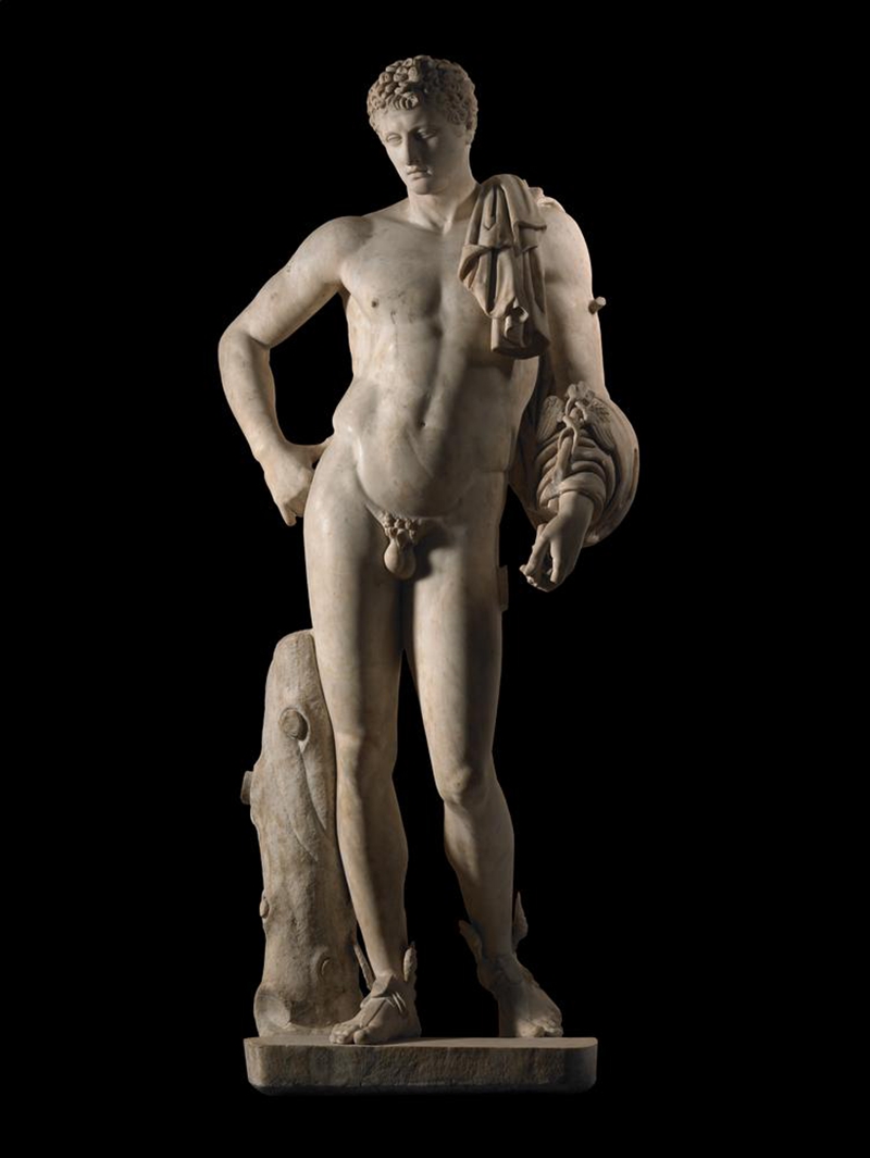 marble statue of hermes.