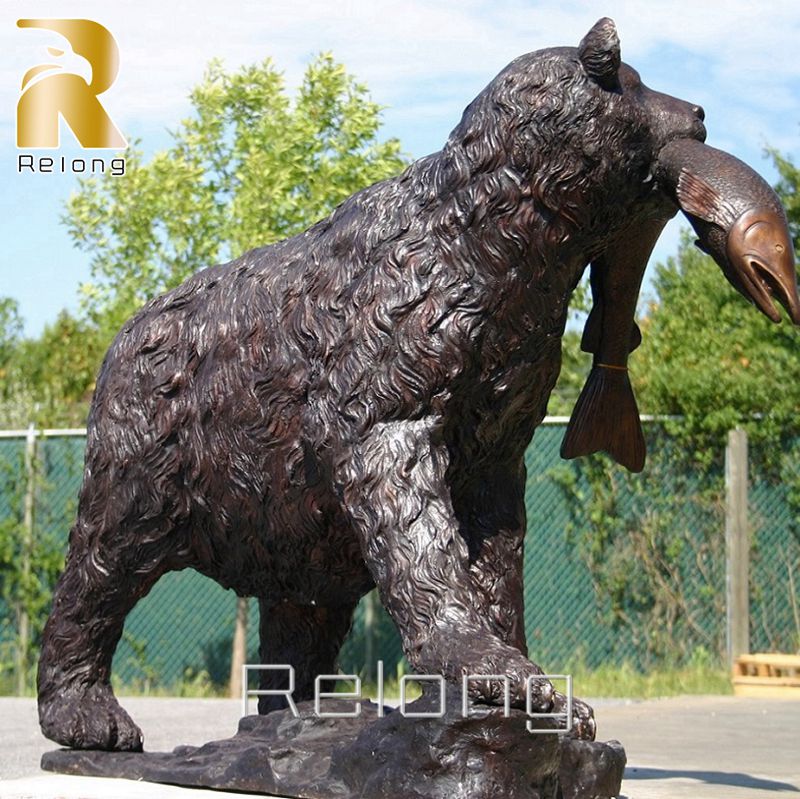 metal bear sculpture