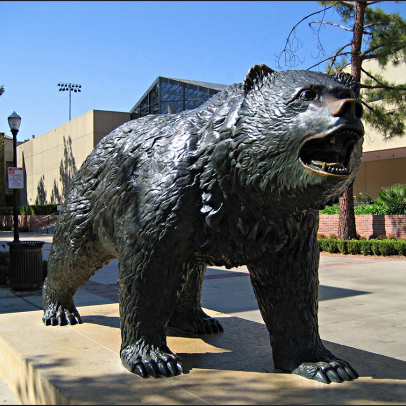 outdoor large walking bear sculpture
