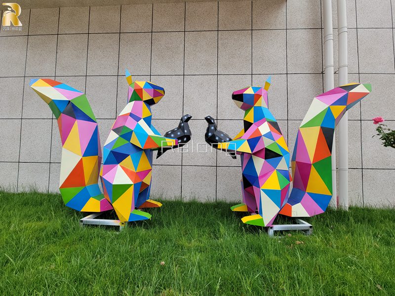 stainless steel animal sculpture