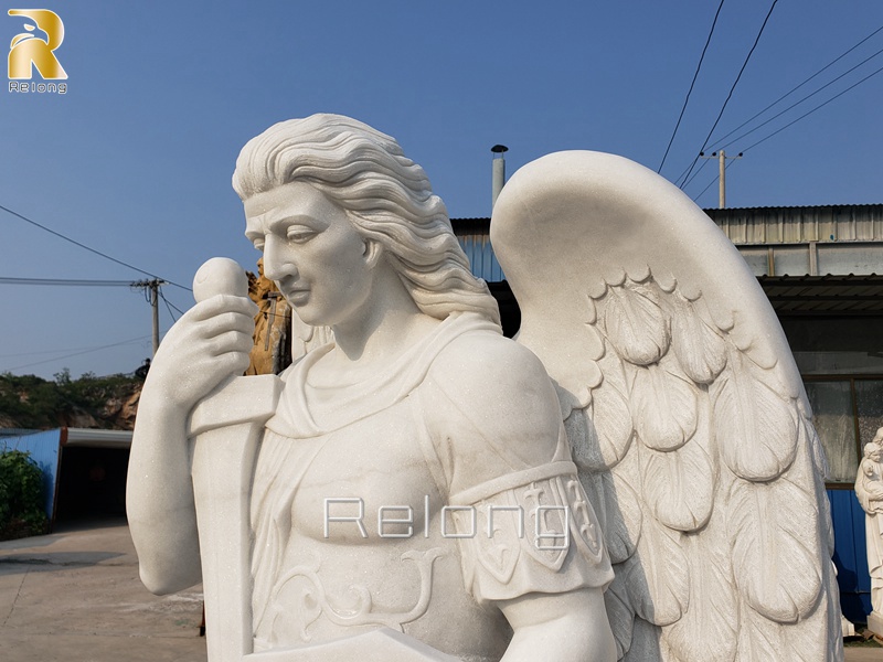 St. Michael marble statue