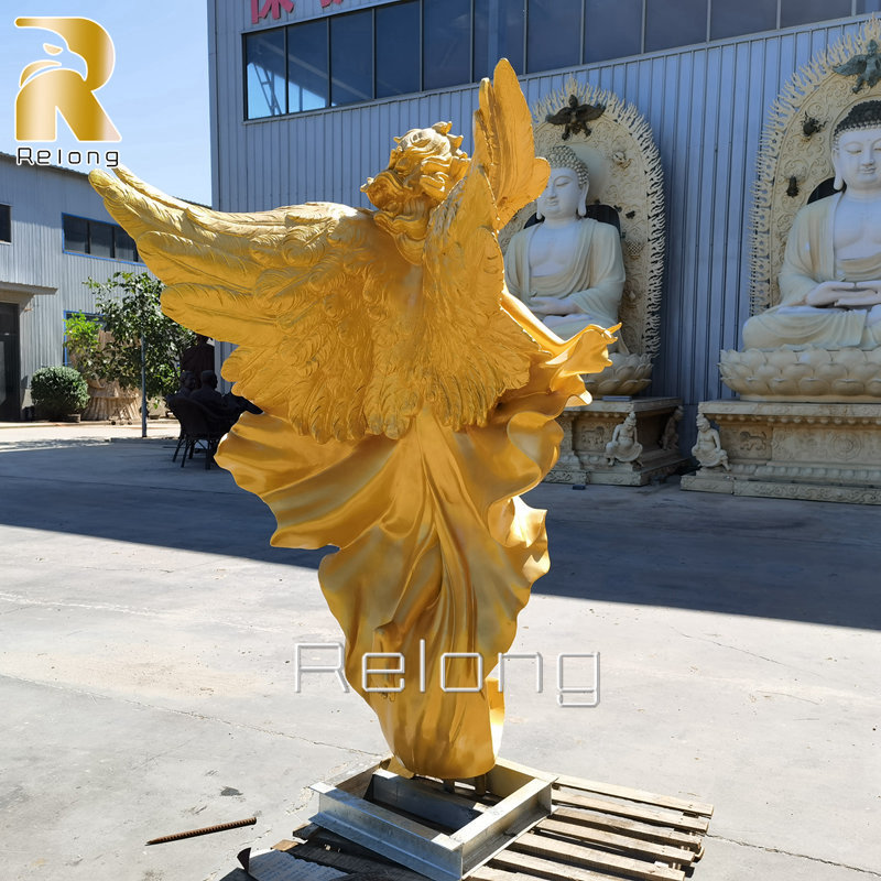 bronze guardian angel statue