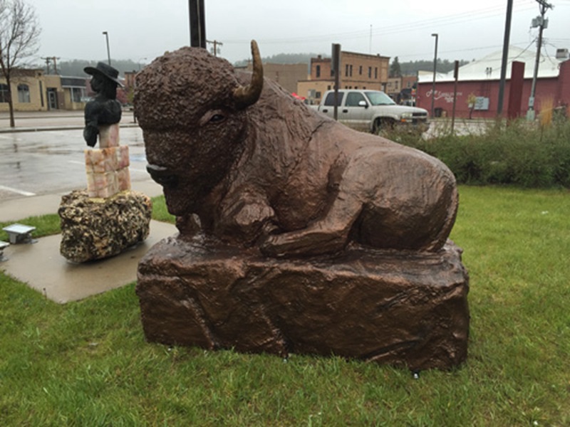 cast bronze buffalo statue for sale