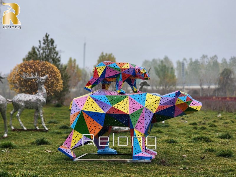 custom modern design geometric sculpture for sale