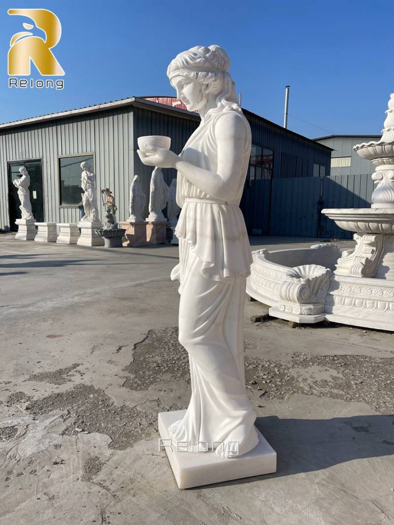 hand carved marble goddess statues