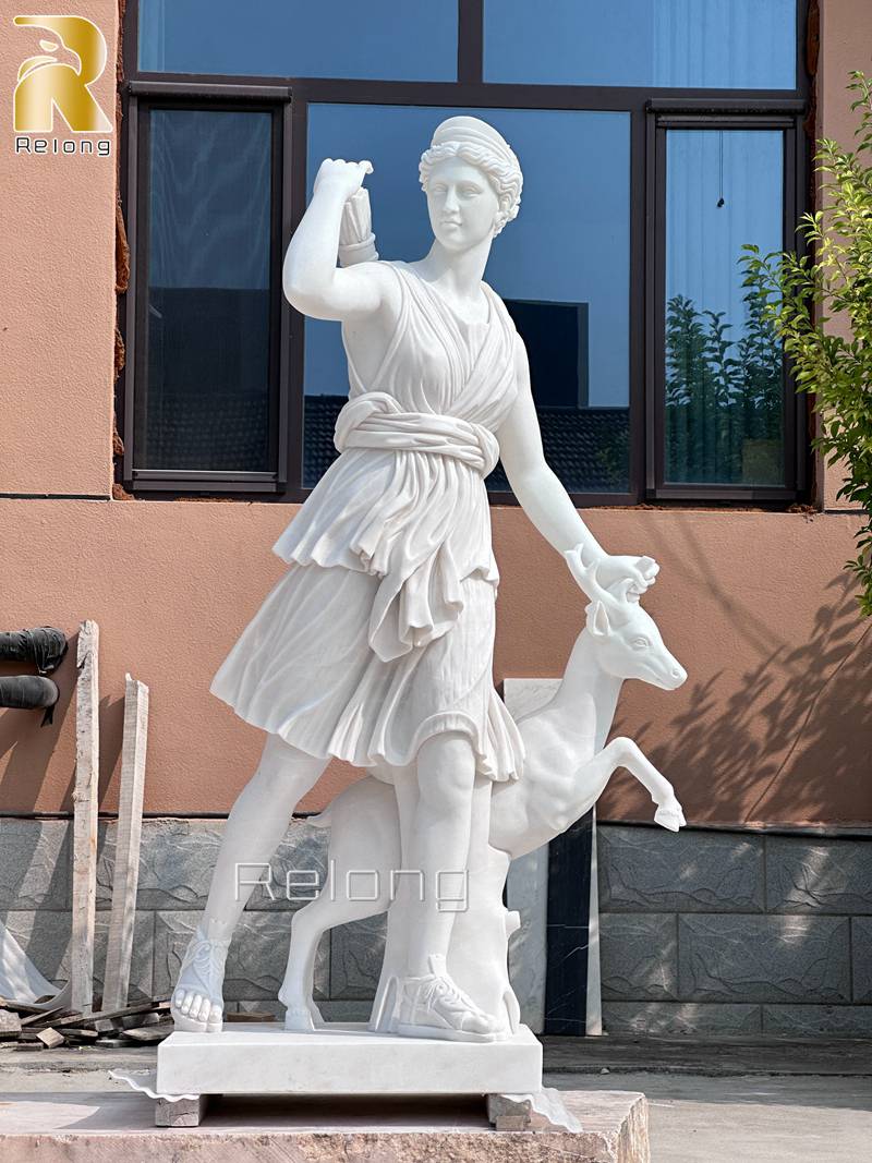 high quality white Artemis goddess statue