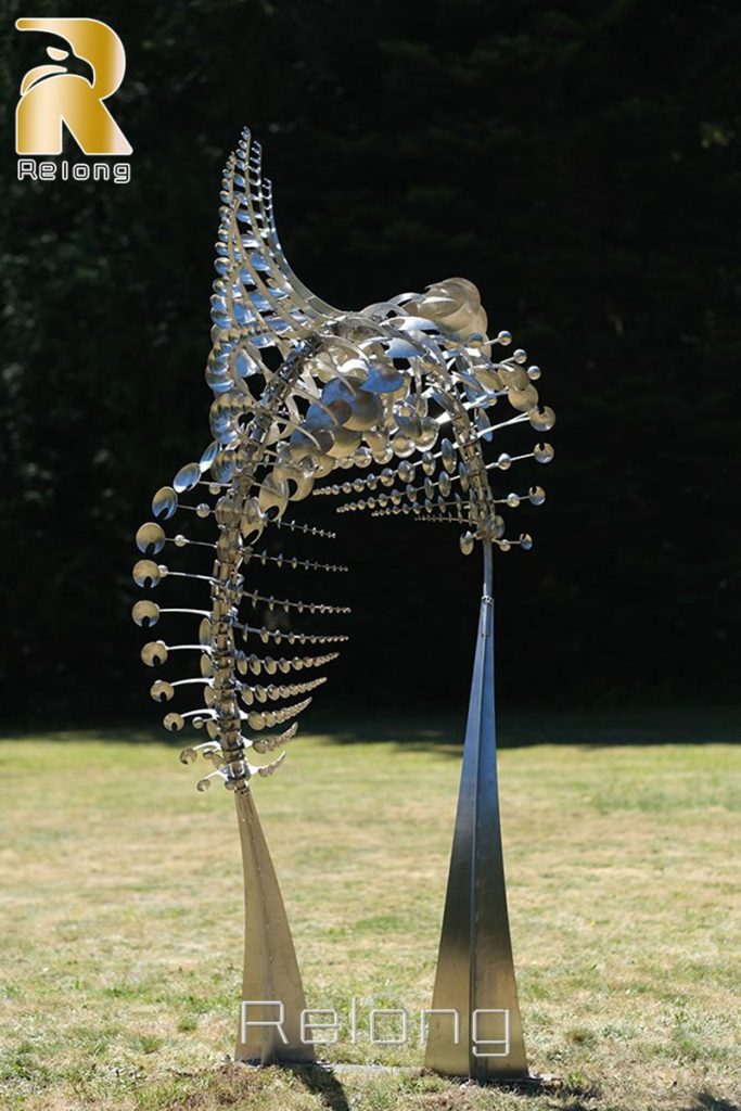 stainless steel kinetic wind sculpture