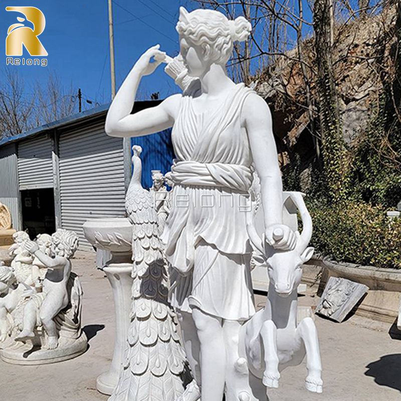 white famous greek marble statues