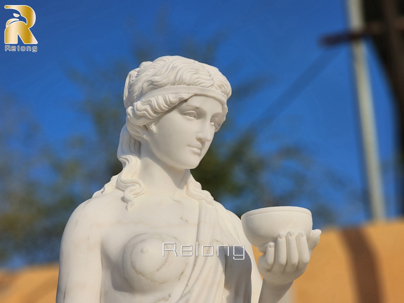 white hebe goddess statue