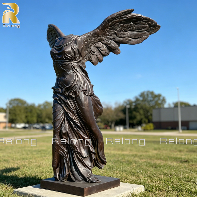 bronze headless angel statue