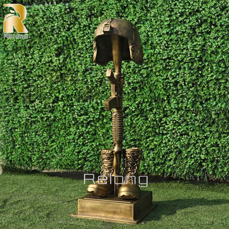 High Quality Bronze Military Fallen Solider Statue for Sale RBMME-002