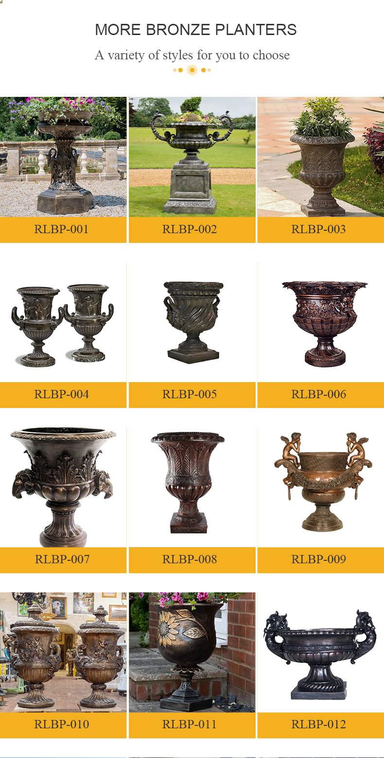 more bronze planters