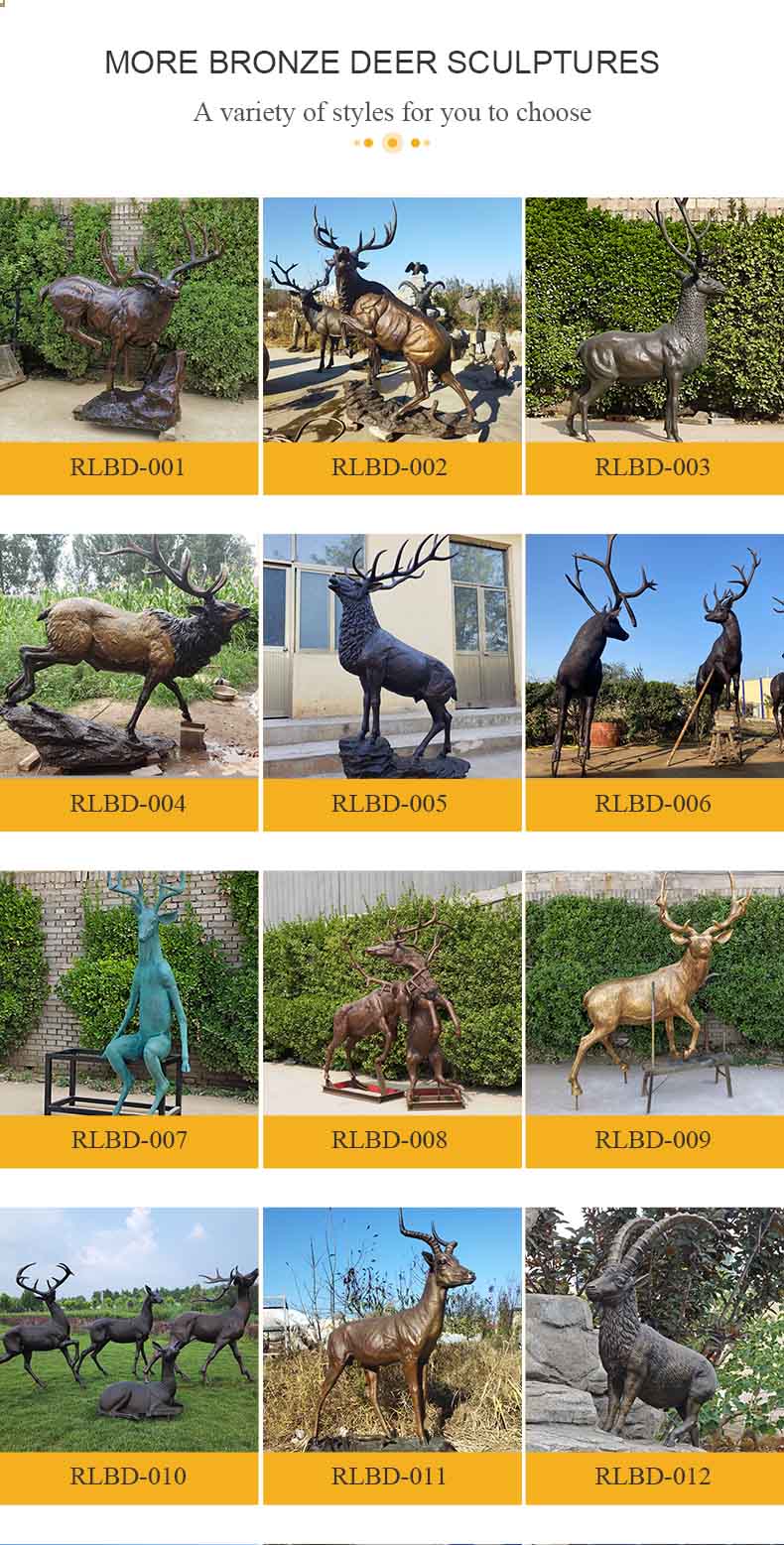 more options of life size outdoor deer statues