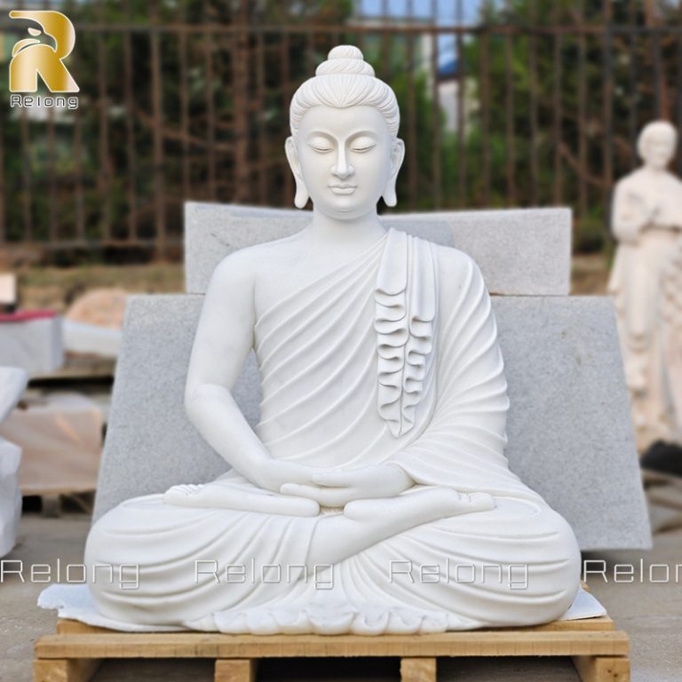 white marble buddha statue
