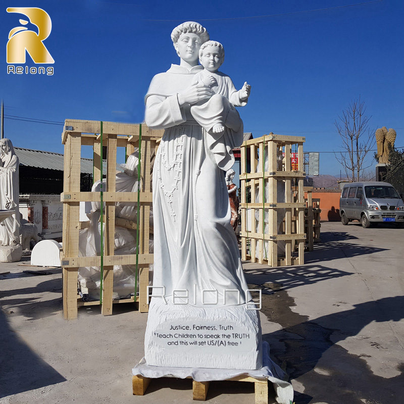 St. Anthony Of Padua Marble Statue for Sale RMRSS-003