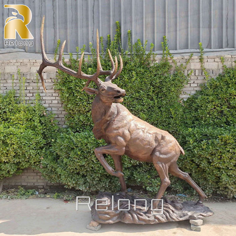 bronze deer statue life size