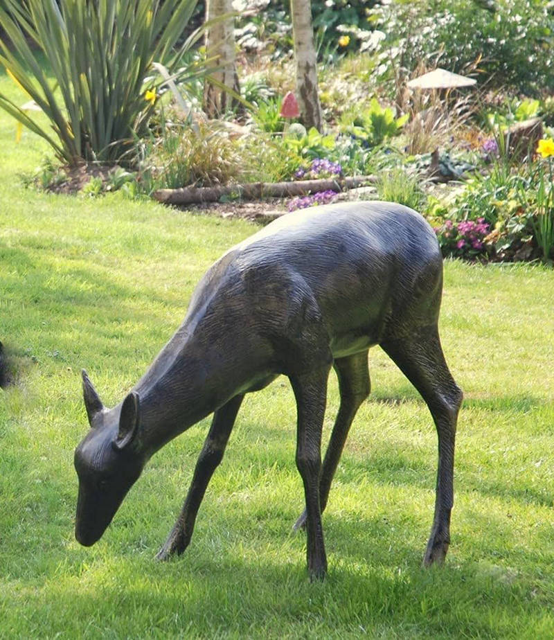 bronze grazing sculpture