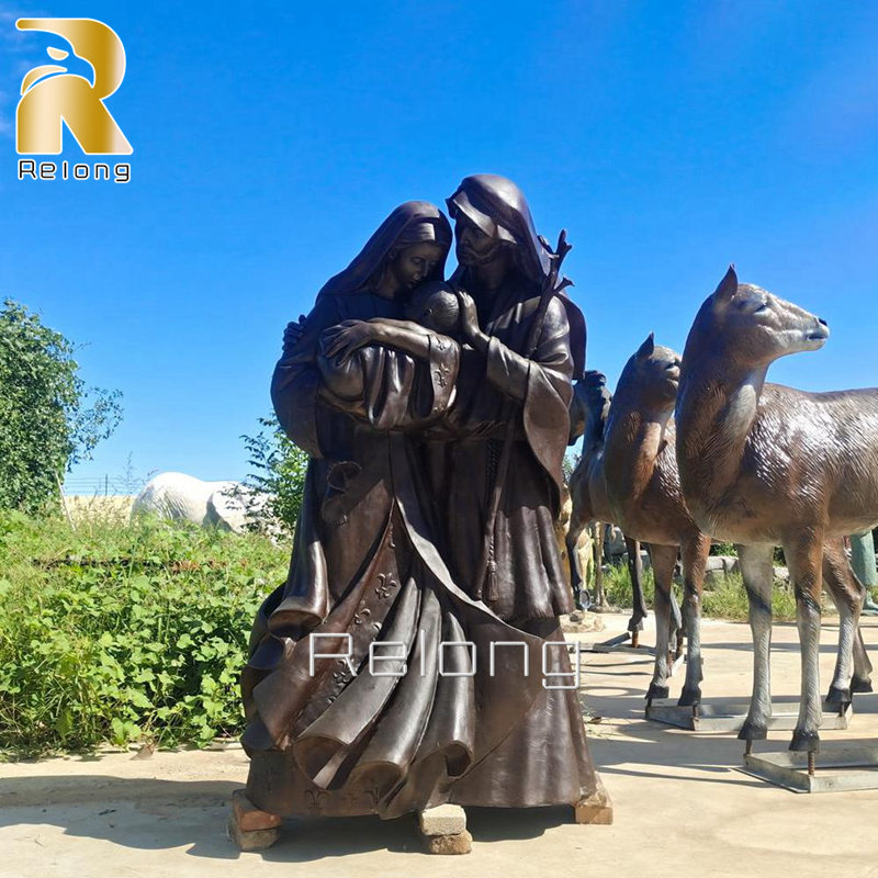 Bronze Life size Holy Family Statue for Church Decor RBORS-006