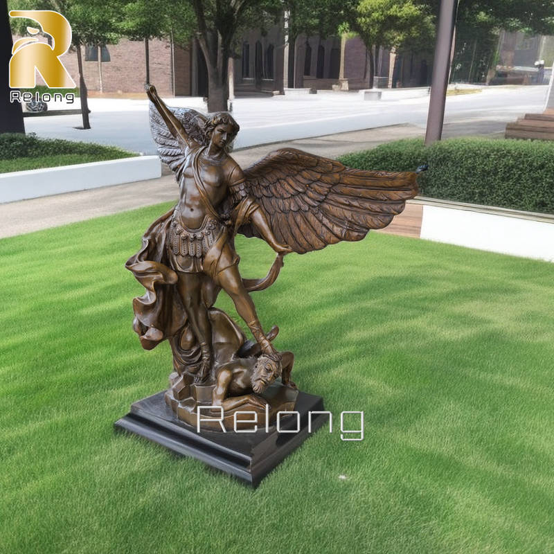 bronze st Michael statue outdoor