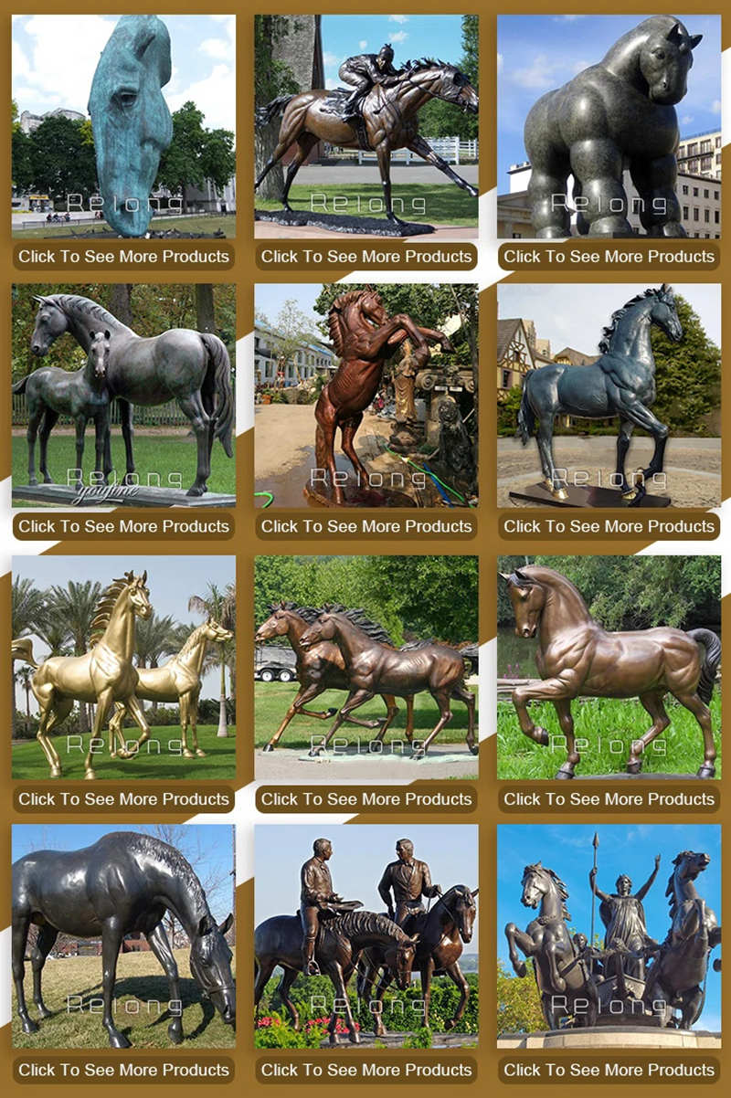 more bronze horse statues