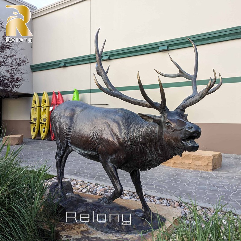 outdoor life size elk statues for sale