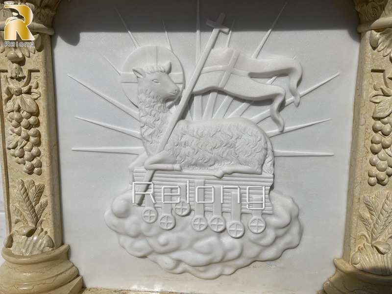 white marble altar