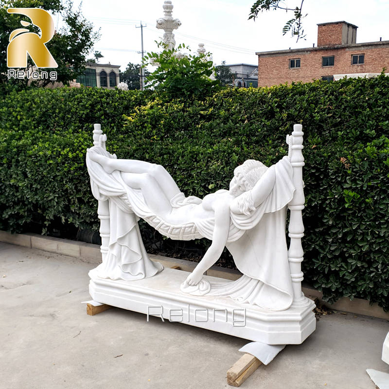marble sleeping beauty statue