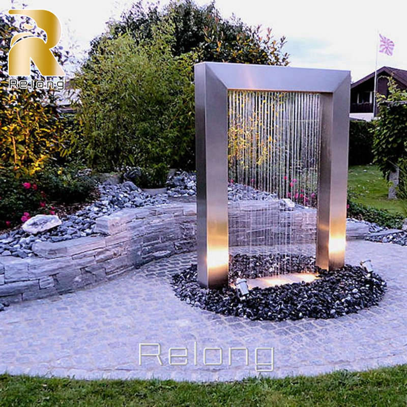 metal rain curtain fountain