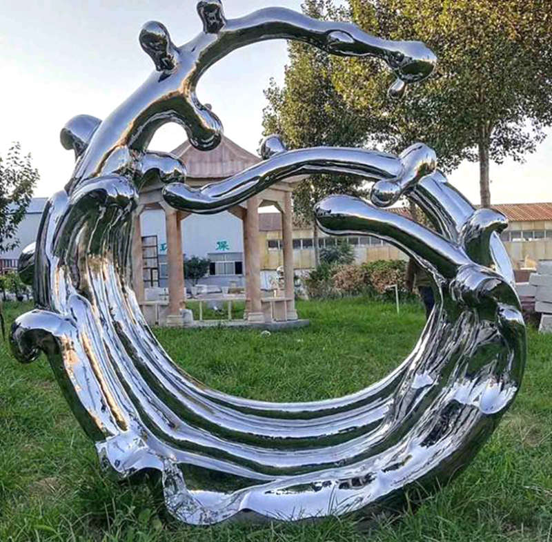 moirror polished oudoor garden sculpture