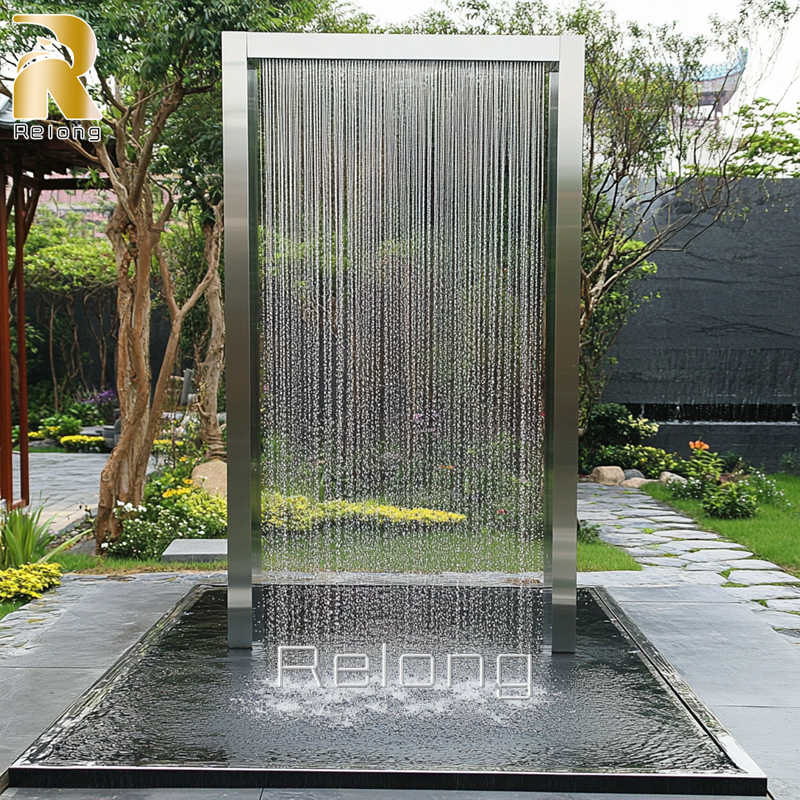 stainless steel rain curtain fountain