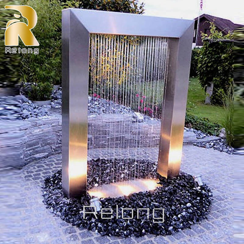 stainless steel rain curtain fountain