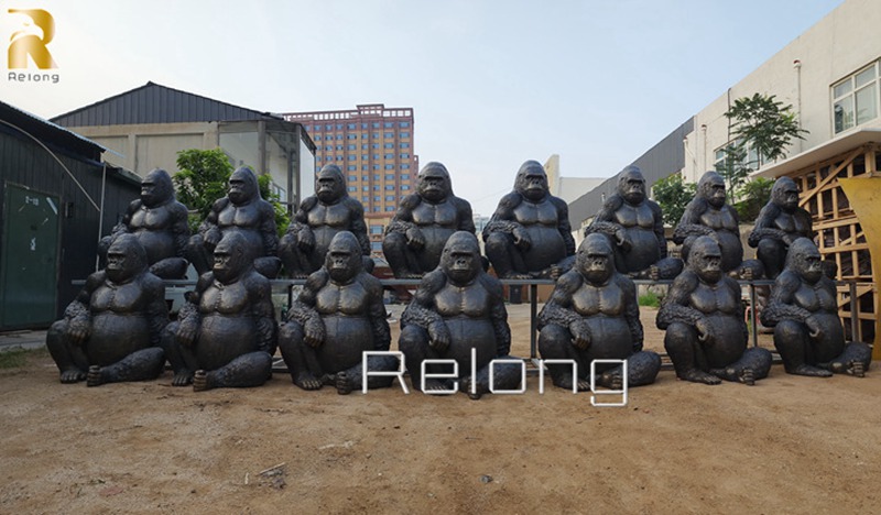 Decorative life size gorilla statue for sale
