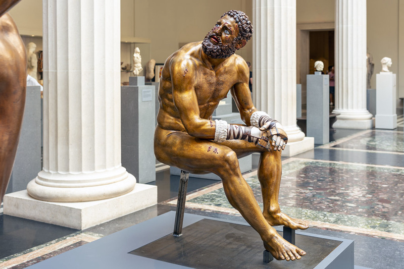 boxer at rest statue replica