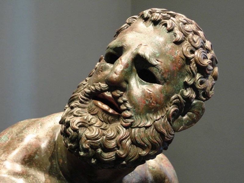 detailed the boxer Greek statue