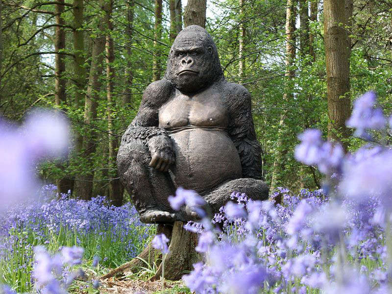 high quality bronze gorilla statue