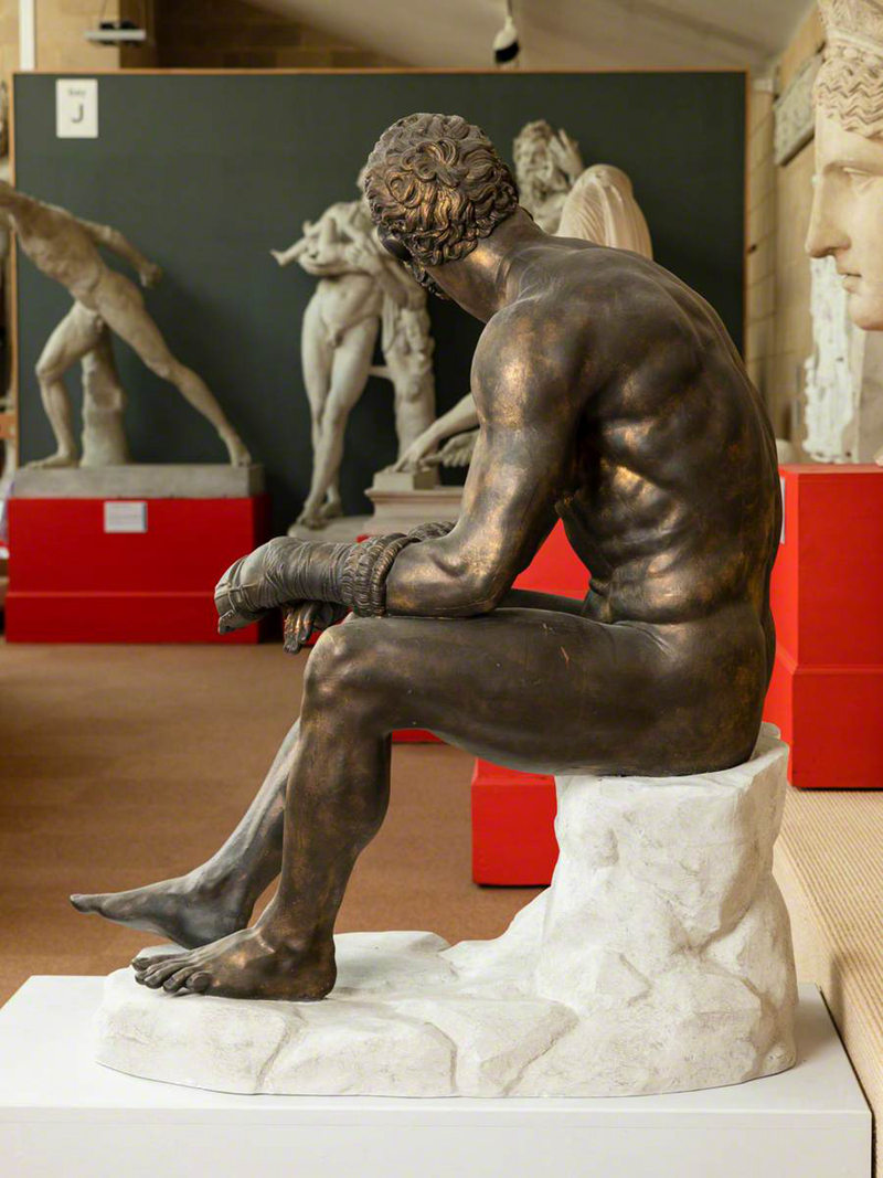 bronze greek boxer statue