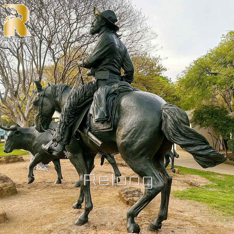 life size cowboy statue-2