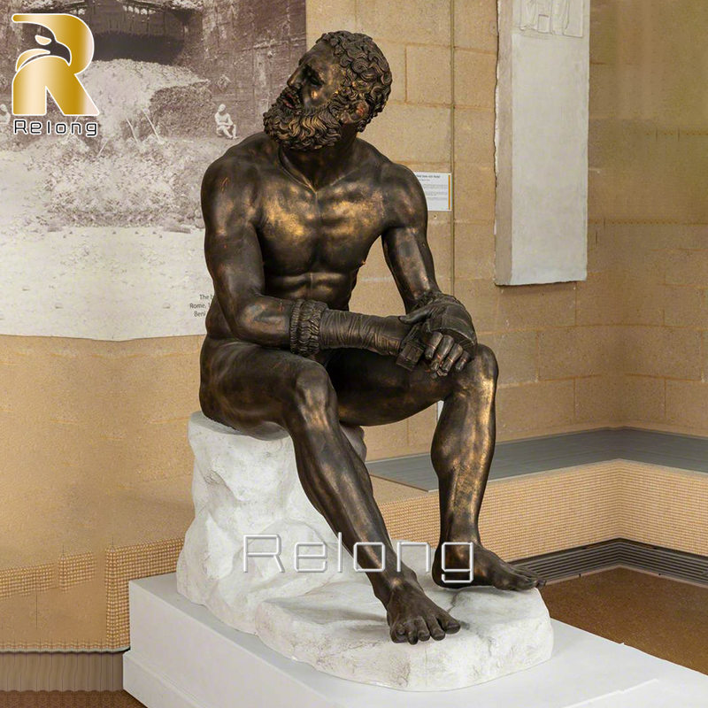 Famous Greek Bronze The Boxer at Rest Statue Replica for Sale RBFFS-010