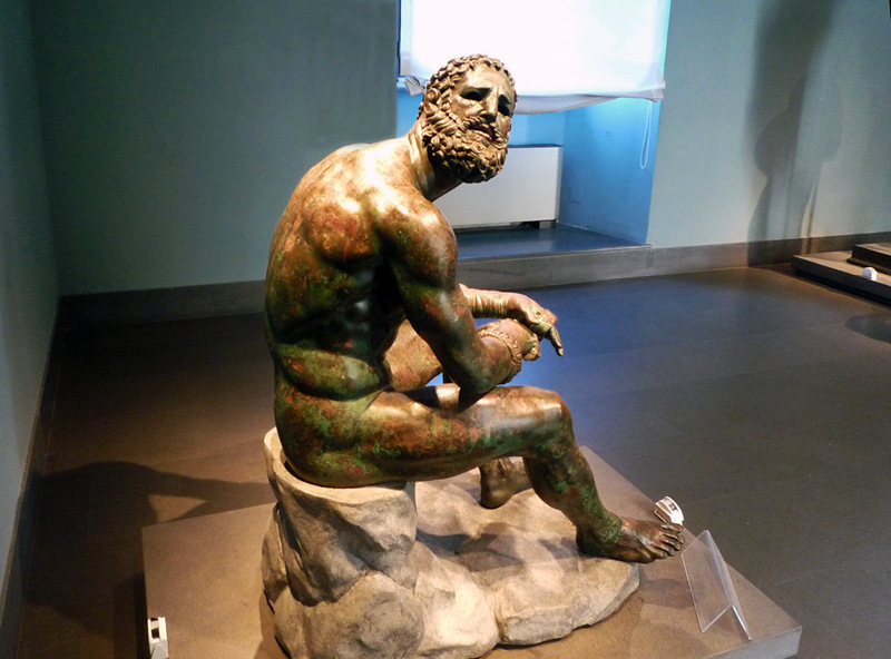 life size the boxer Greek statue