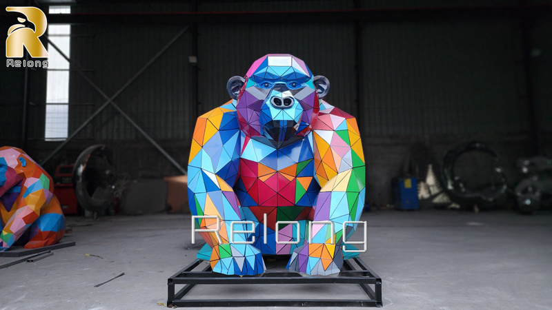 metal gorilla sculpture
