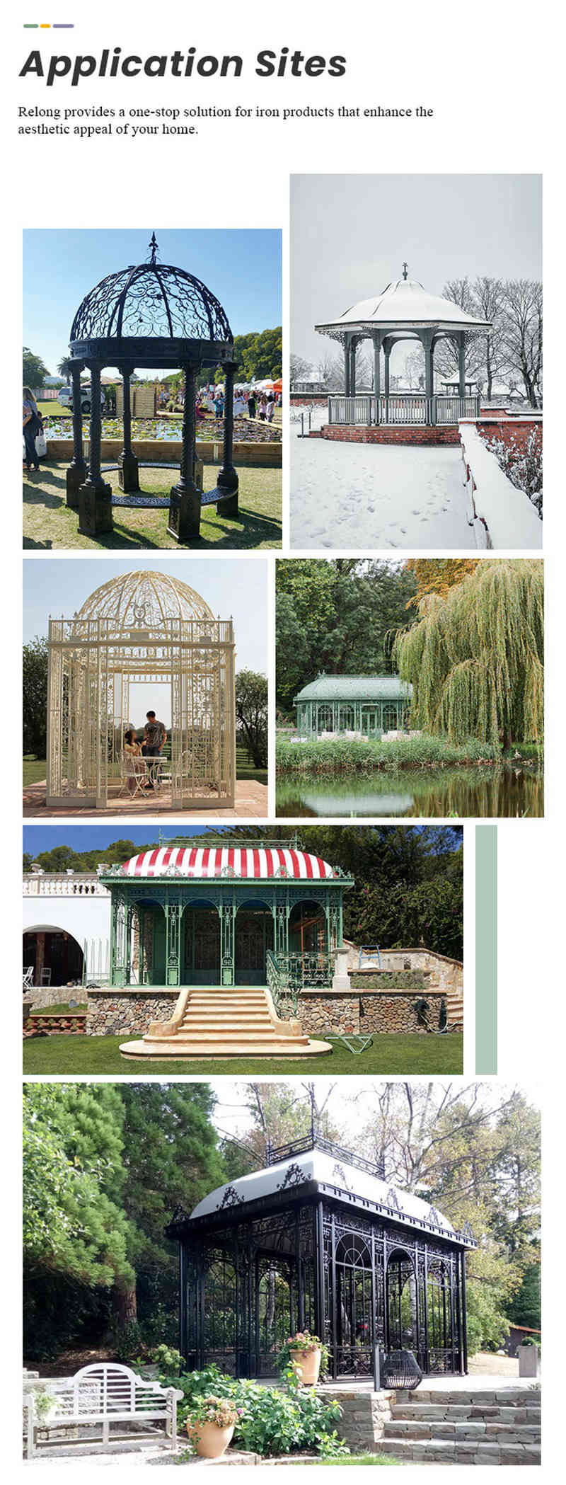 wrought iron gazebo application